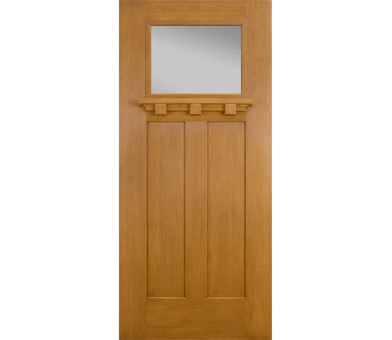 Norfolk Craftsman Light Fiberglass Entry Door