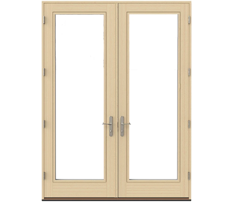 Norfolk Pella Lifestyle Series Wood Double Hinged Patio Doors